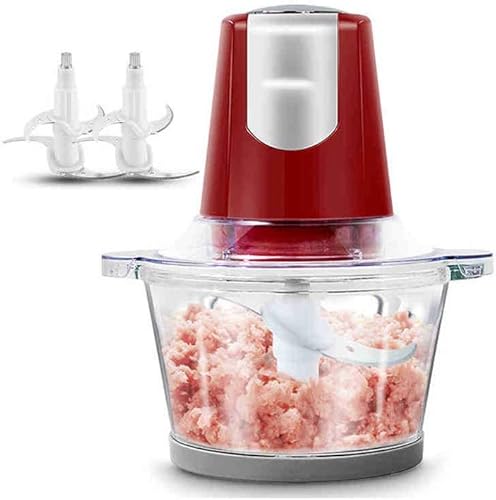 Picadora eléctrica de carne, procesador de alimentos, picadora de alimentos de 2 litros para alimentos para bebés, carne, verduras, cebolla, frutas