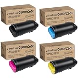 Versalink C600 C605 - Cartuccia toner rigenerata di ricambio per Xerox C600 C605 C600N 106R03896 106R03897 106R03898 106R03899, confezione da 4