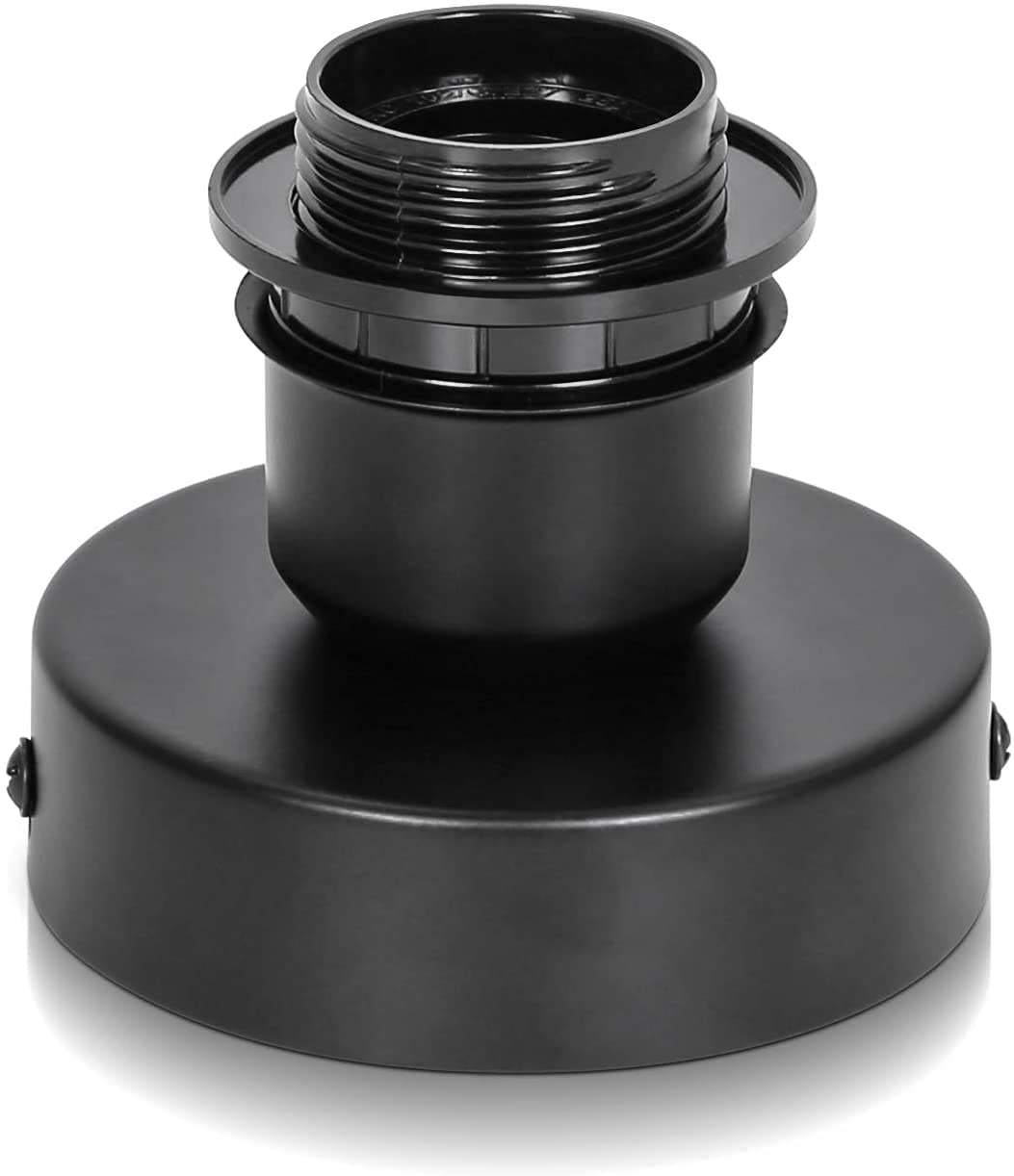 ZMH 3er Vintage Deckenleuchte Retro Schwarze Deckenlampe E27 Lampenfassung