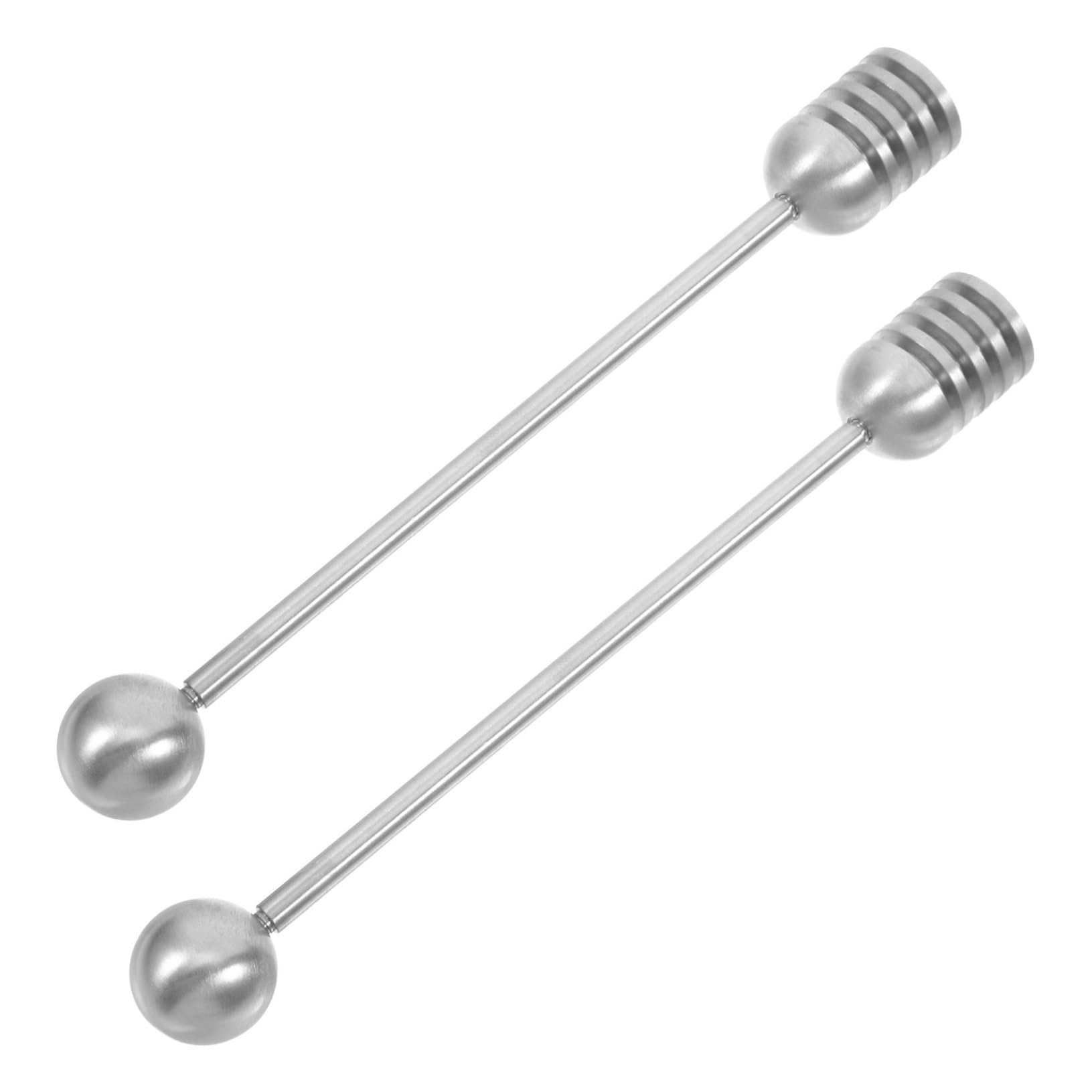 Alipis 2pcs Stainless Steel Honey Stirrer Spoons Straight Handle for Effortless Mixing of Honey Jams and Syrups Elegant Kitchen Tool for Home and Commercial Use