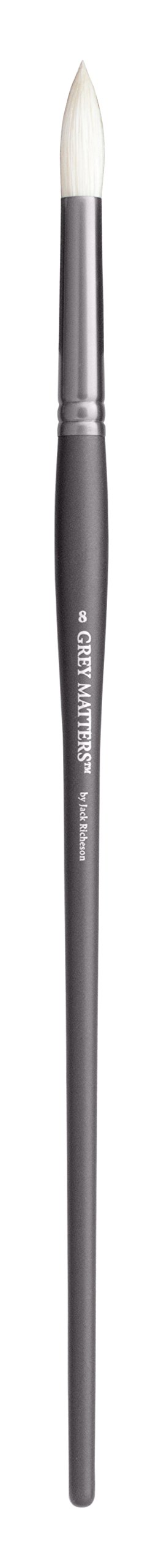 Jack Richeson 984108 Grey Matters Round Size 8 Interlocked Bristles