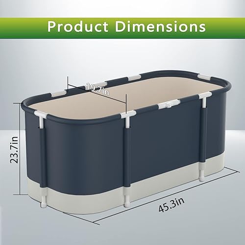 Miniatura 5 de Bañera portátil de espacio pequeño para cabina de ducha, bañera plegable para adultos, bañera japonesa de pie, ideal para baño caliente de hielo