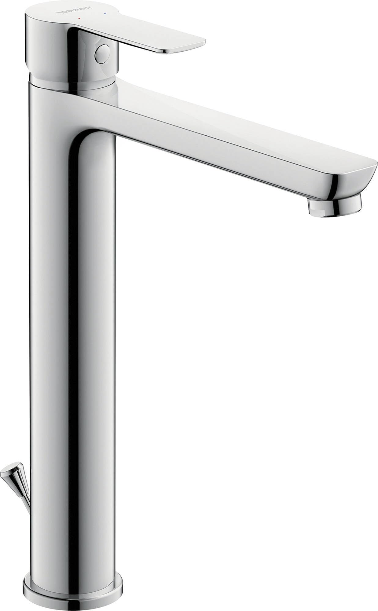 Duravit A.1 Extra Large Basin Mixer Tap (Spout Height 237mm) Bathroom Tap with Pop Up Waste Basin Faucet Chrome