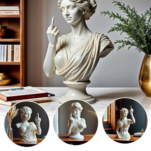 Estatua Venus de Resina Decorativa Blanca miniatura 3
