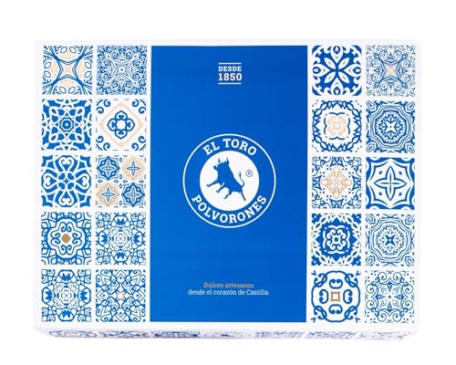 El Toro - Estuche de 500 gramos Polvorones el Toro - Pasteleria y Dulces Galicia - Valladolid (Tordesillas) - elaborados con harina de trigo - dulces Navidad - receta tradicional