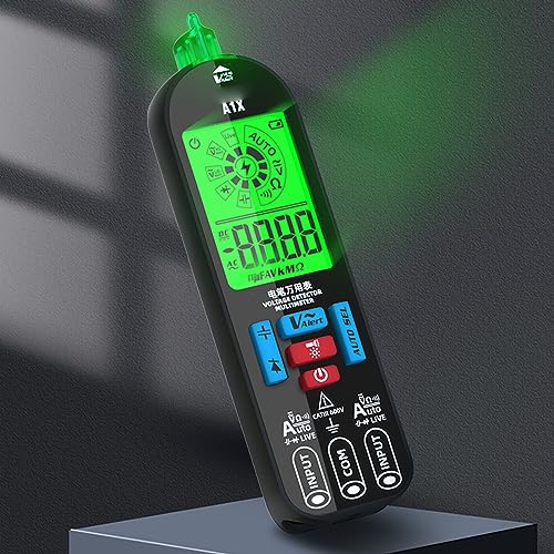 Image of Multimeter with Large Screen Automatic Range Selection, Digital Multimeter Digital Display with 1, Counts, Current Measurement with Backlight for Capacitance Diode