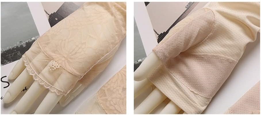 HBJWOV Arm Arm Sleeve Arm Guard Sleeve Gloves Female Driving and Cycling Lace Thin Sleeve Sleeve(E)