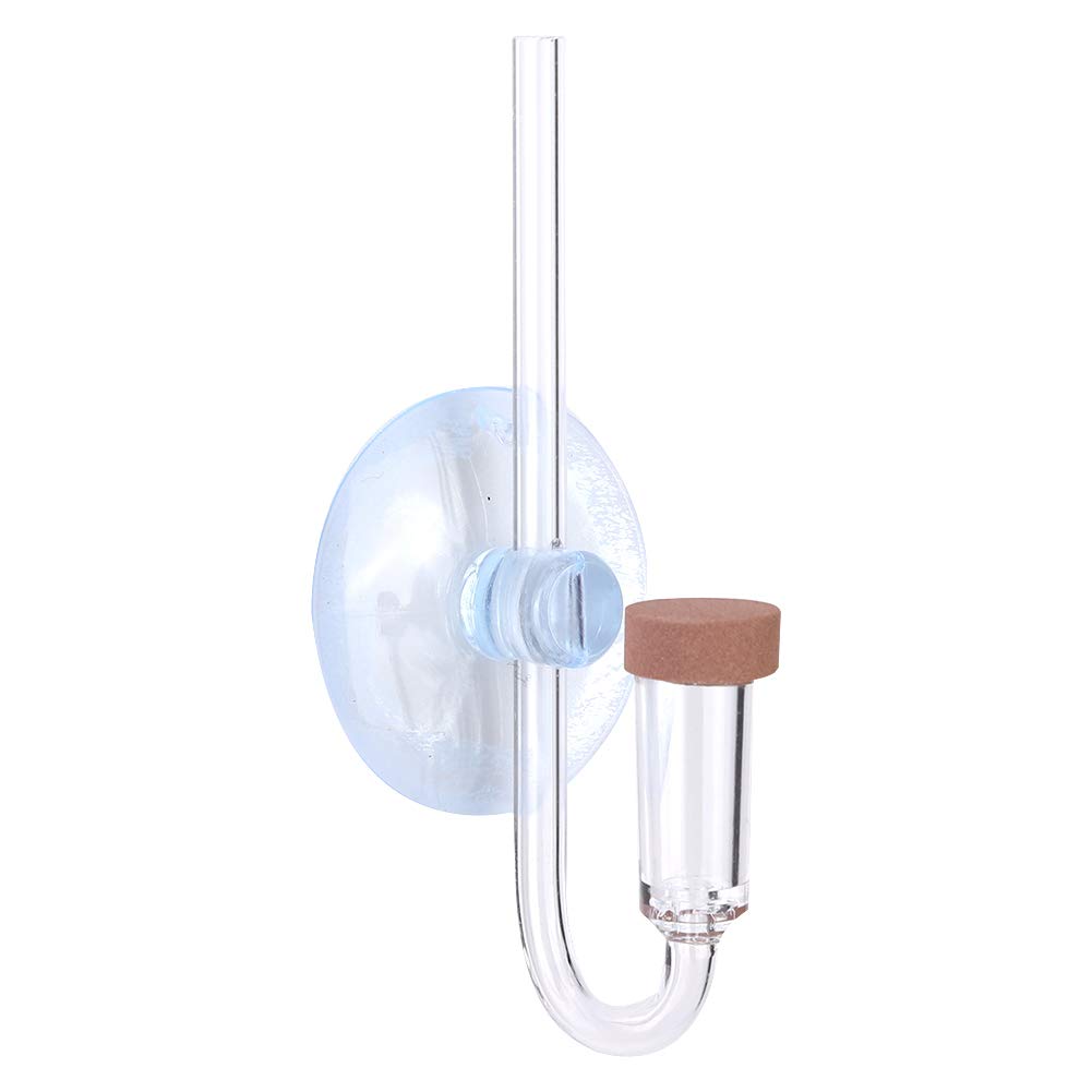 eecoo Aquarium Bubble Counter Acrylic Aquarium Carbon Dioxide Transparent CO2 Bubble Gaug Refiner Fish Tank Water Plants CO2 Atomizer Diffuser (S)