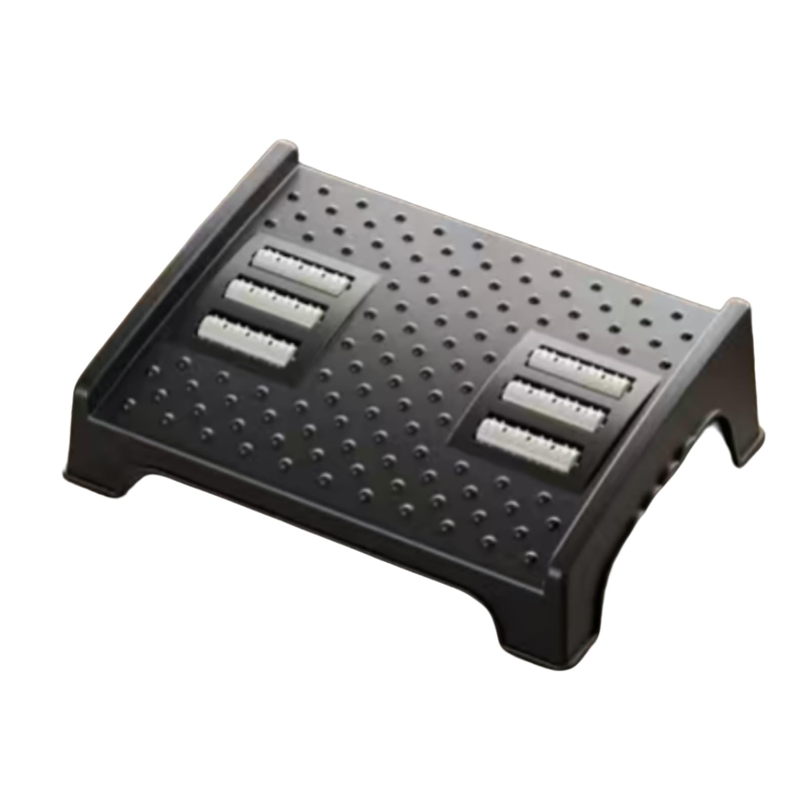 Poggiapiedi Sotto La Scrivania Con Rullo Massaggiante For I Piedi, Sgabello Ergonomico For Le Scrivanie Da Ufficio, Angolo Di Inclinazione 20° E Cuscinetti Antiscivolo(Black)