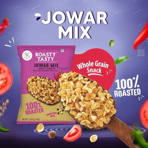 Image of Roasty Tasty Roasted Snacks Millet Namkeen Combo - Palm Oil Free - Trans-Fat-Free Snacks - Non Fried Diet Mixture Items Made With Millets Combo Value Pack - 200G Each X 5 Flavours - 1Kg (Pack of 3)