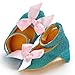 WaiHeikki Infant Baby Girls Princess High Heels Cute Fashion Bow Decor Dress Shoes Party Photography Props (Grass Green, 3-6 Months)