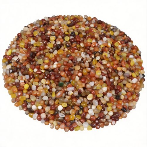 Image of Decorative River Pebbles for Vase Fillers Aquarium Potted Plant Landscaping | Ornamental Gravel Stones, Natural DIY Rocks for Resin Art, Home Garden & Fish Tank Decoration (Three Colors,10 Pounds)