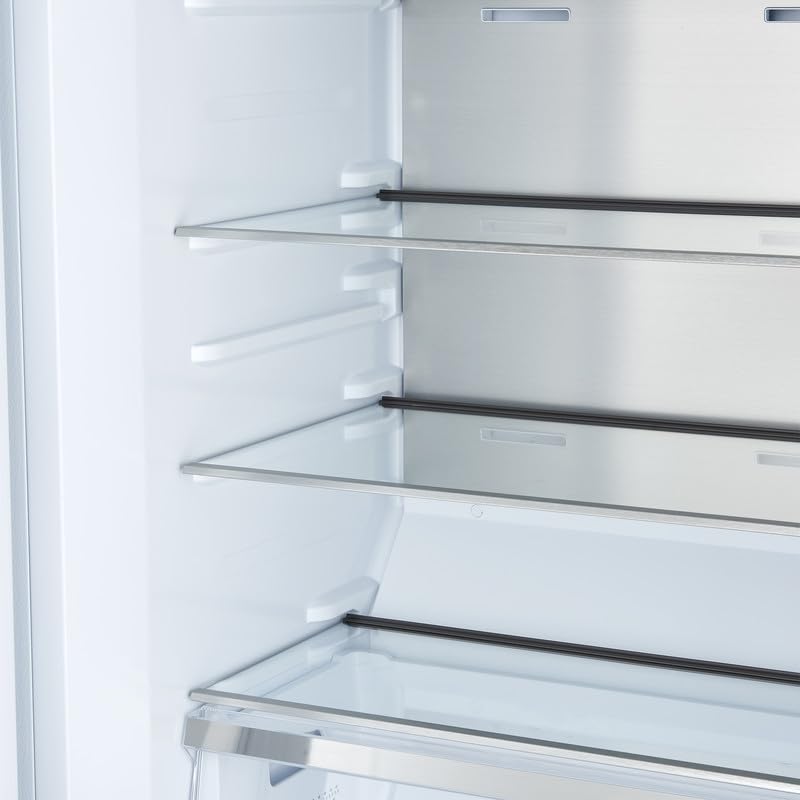 Forno Maderno 28" Convertible Upright Freezer/Refrigerator, 13.6 Cu.Ft., Energy Efficient Storage With Both Stainles Steel And Antique Brass Handle, Left Swing Door - White on Fridge.com - View 4