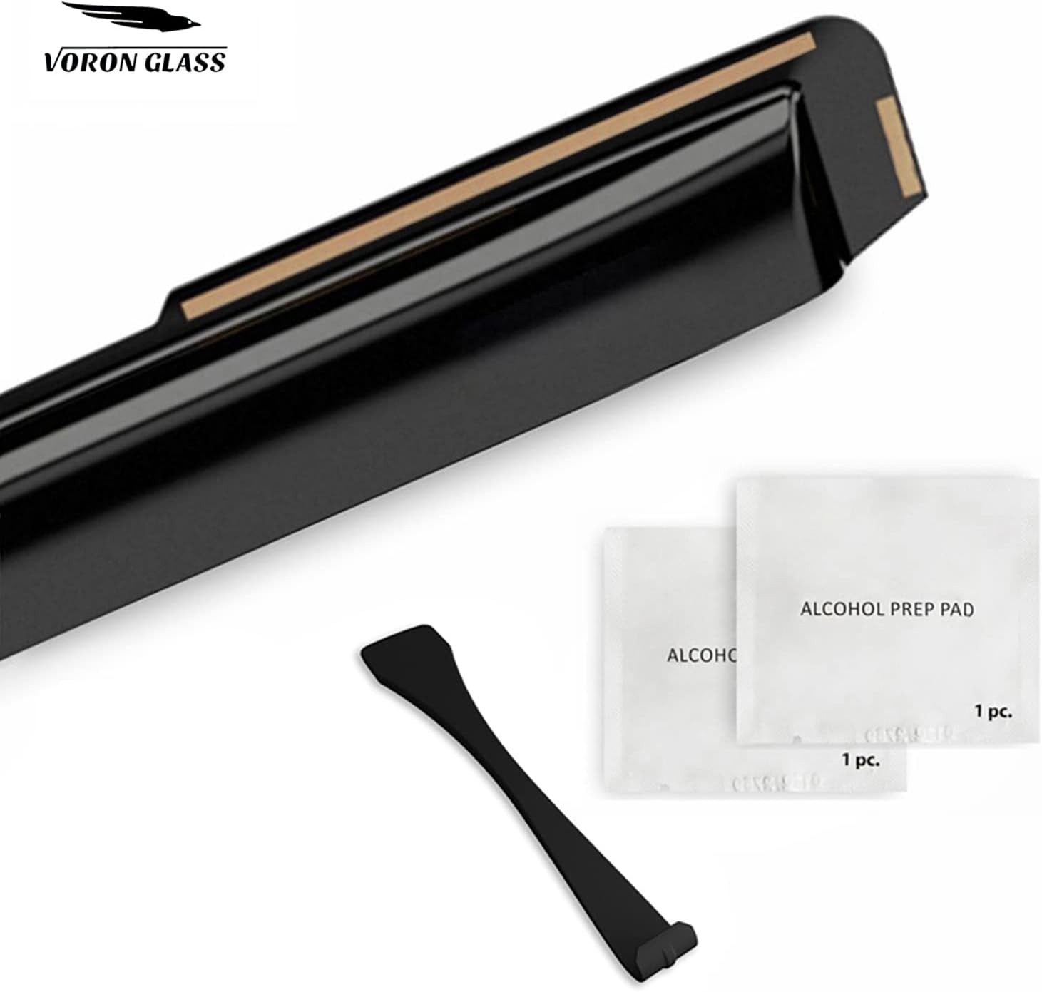 Voron Glass in-Channel Extra Durable Rain Guards for Toyota Highlander 2014-2019, Window Deflectors, Vent Window Visors, 4 Pieces - 200732