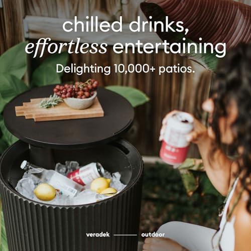 Image of Veradek Cooler Side Table - Outdoor Cooler Table and Ice Chest