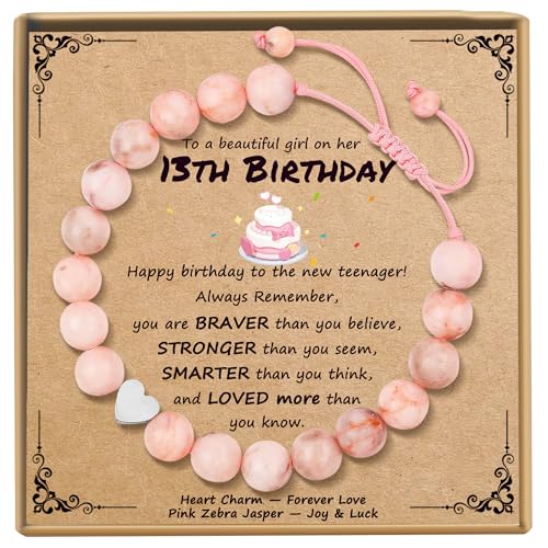 Image of Sereney Birthday Gifts for Girls, Beaded Bracelets as 1 /2 1 2 3 4 5 6 7 8 9 10 11 12 13 14 15 16 Year Old Birthday Gift, Adjustable Cross /Pearl Bracelet as Happy Birthday Gifts for Daughter