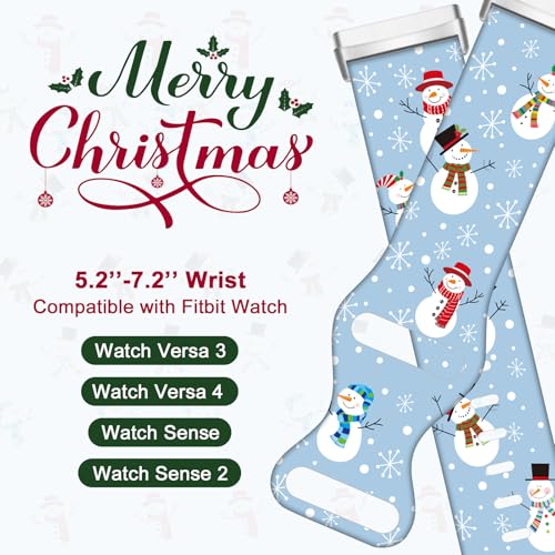 Christmas Halloween Thanksgiving Band Compatible with Fitbit Versa 3/Fitbit Versa 4/Fitbit Sense/2, Smartwatch Holiday Women Men Silicone Replacement Strap for Fitbit Versa 3/4, Fitbit Sense/2 by Amintiri - Image 2