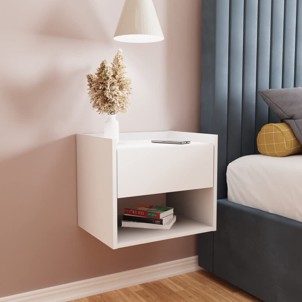 Gfw Harmony Wall Mounted Pair Of Bedside Tables White