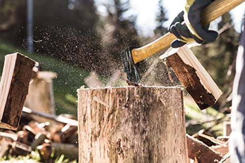 Chopper Wooden Axe - # 1 Splitting Maul Axe – Powerful Log Splitting Action – Spring Activated Levers Separate Wood – 6.25# Cast Iron Head – 32” Hickory Handle – Camping, Wood Stoves And Firewood #TOP1