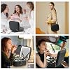 Mocado Travel Makeup Bag with LED Lighted Mirror,Travel Makeup Organizer,Makeup Case with 3 Color Lighted Setting and 10x Magnifying Mirror,Portable Storage and Adjustable Dividers Makeup Box(Black)