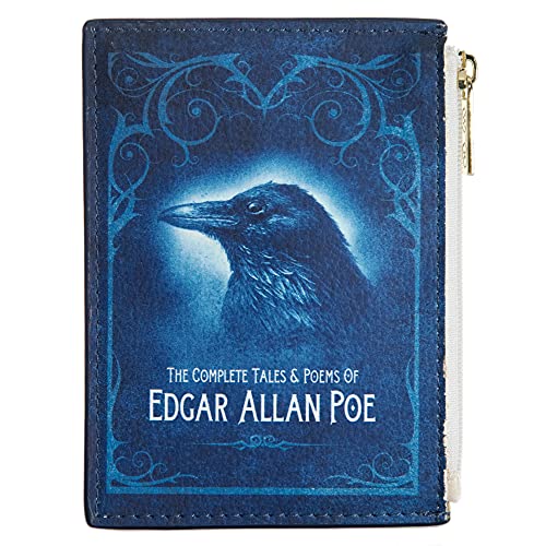 Edgar Allan Poe Book Themed Coin Purse for Book Lovers - Ideal Literary Gifts for Book Club, Readers, Authors & Bookworms - Coin Pouch Wallet for Women by Well Read