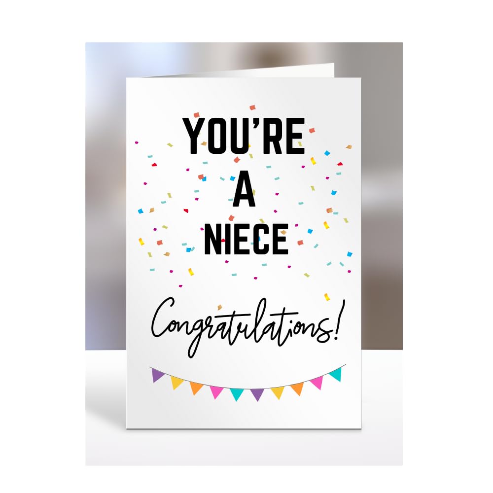 You're a Niece card, gifts for men, women, him, her, female, male, presents for Christmas, new, congratulations, baby, you are, A5-173_162 — image 1