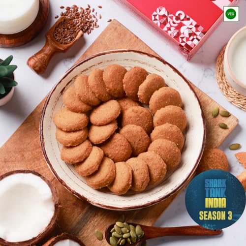 Image of Artinci Coconut Cookies (185g), Sugar Free Biscuits for Diabetic Patients, No Maida, No Palm Oil, Keto Friendly & Low Carb Digestive Biscuits, Healthy Snacks, As Seen on Shark Tank India