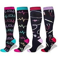 Calze A Compressione Bisousox 15-20 MmHg - 4 Paia, Unisex, Per Sport E Gravidanza - Foto 10