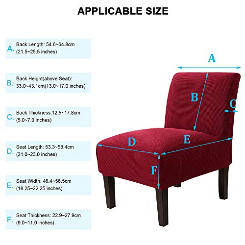 MIFXIN-Armless-Accent-Chair-Covers-Stretch-Jacquard-Slipper-Chair-Slipcovers-Removable-Washable-Chair-Furniture-Protector-for-Living-Room-Bedroom-Dining-Room-Wine-Red-2-Pack MIFXIN Armless Accent Chair Covers Stretch Jacquard Slipper Chair Slipcovers Removable Washable Chair Furniture Protector for Living Room Bedroom Dining Room Wine Red 2 Pack