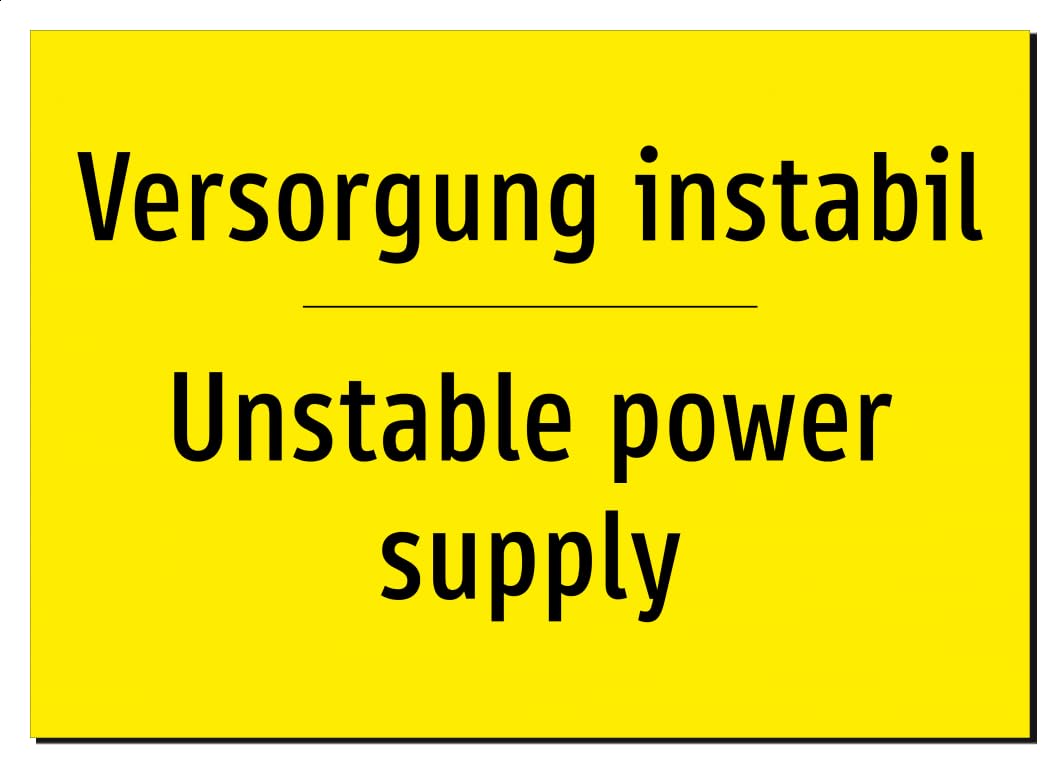 51616-DEEN-T-08 | Versorgung instabil Schild/Aufkleber | Deutsch