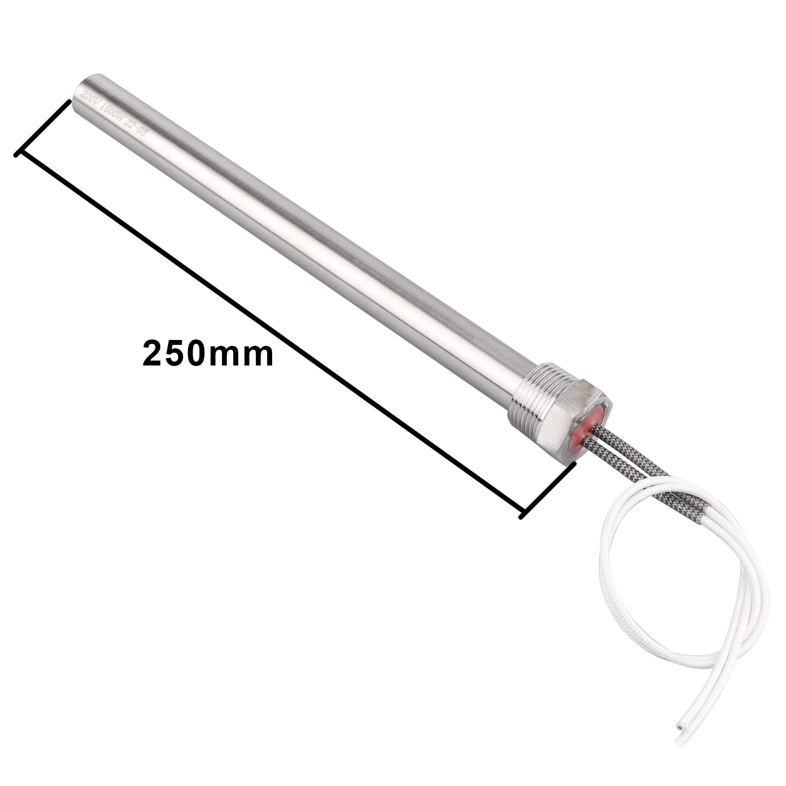 AIICIOO AC 220V 1500W Heizpatrone Heizelement Eintauchen Heizung 3/4 Zoll Flansch Edelstahl Elektrische Heizung
