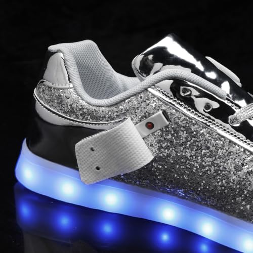 Image of SANYES LED Light Up Shoes for Women Men, Low-Top USB Rechargeable Glowing Sneakers, Luminous Dancing Shoes for Party Sports
