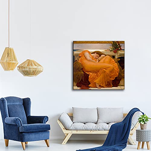 Legendarte - Obraz na płótnie - Flaming June - Frederic Leighton - Dekoracje ścienne cm. 50x50