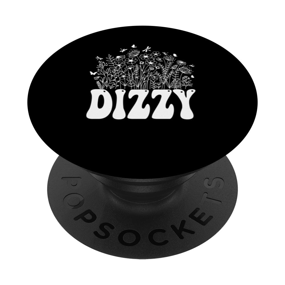 Floral DIZZY Tee Wildflower Graphic PopSockets Standard PopGrip