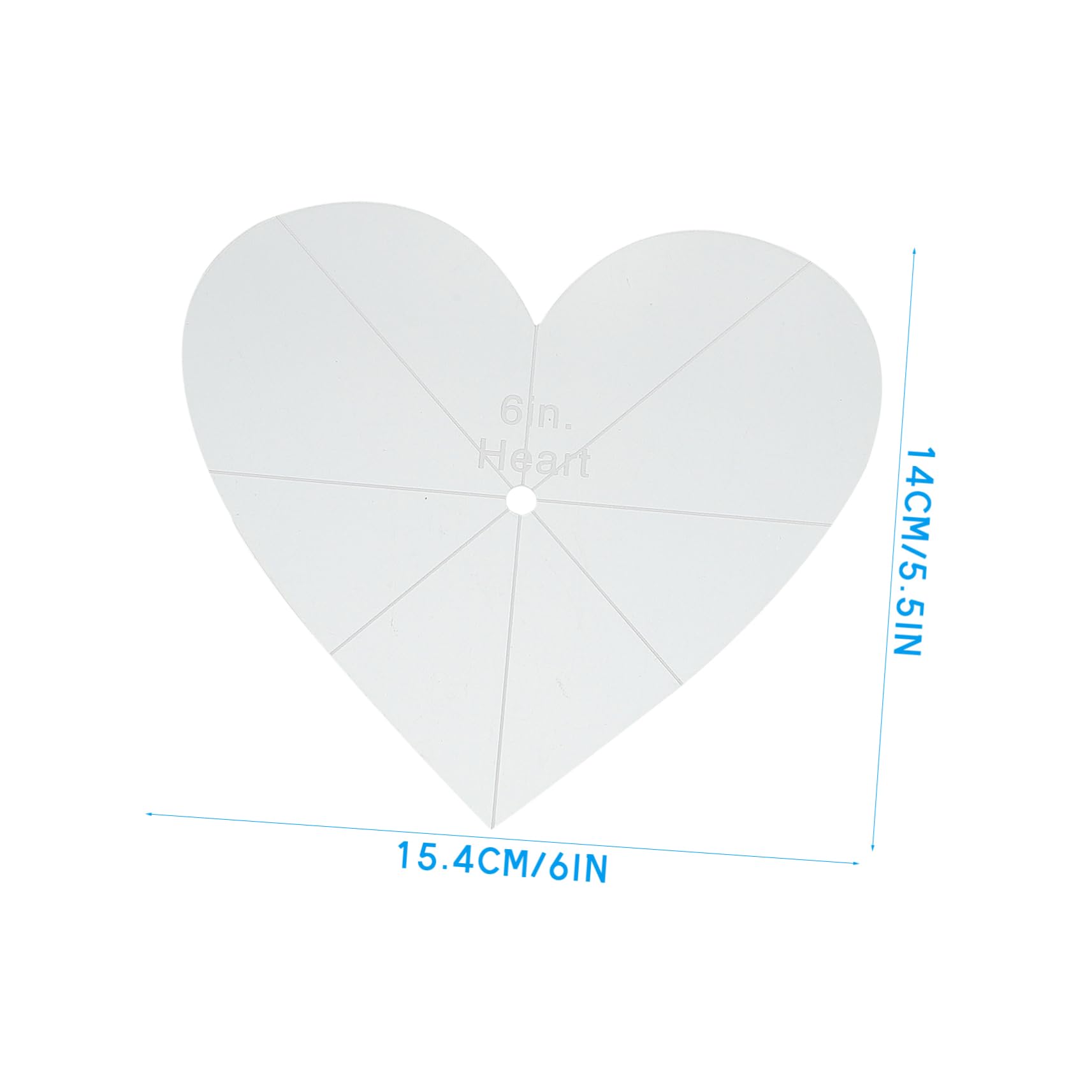 FONDOTIN 3Pcs Heart Shaped Quilting Rulers Versatile Acrylic Patchwork Tools for DIY Sewing Projects for Embroidery Painting Crafting Lightweight Portable Quilting