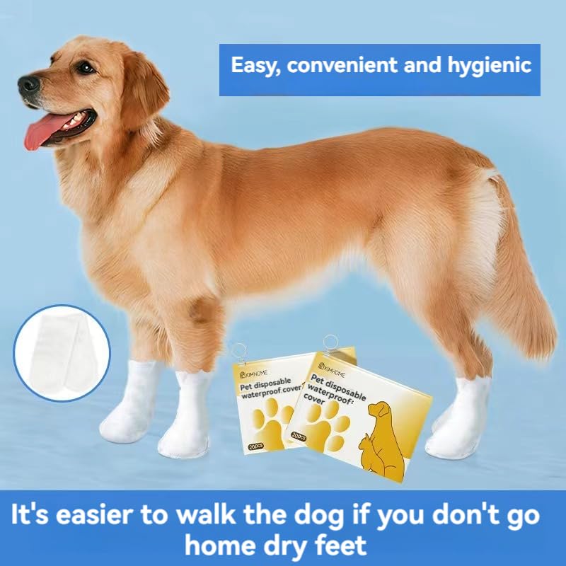 Stivaletti Usa E Getta Per Cani Taglia M - 20 Pezzi, Autoadesivi, Per Passeggiate E Interni - Foto 8
