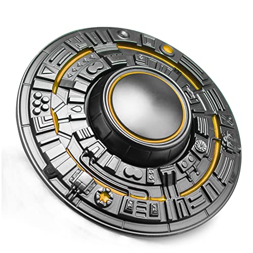 Cool UFO Fidget Spinner Gift for Kids Adults, Finger Hand Spinner Toy Metal, Luminous Fidgets Spinner with Authentic Detauk Spinning Top ADD ADHD EDC Stress Anxiety Releif Toy Focus Fingertip Gyro