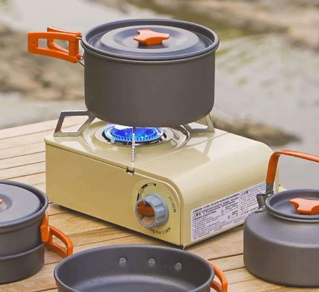 2.3kw Portable Cassette Furnace, Multi-Level Firepower Adjustment Outdoor Field Stove, Windproof Cassette Furnace for Outdoor Camping Trips