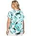 Calvin Klein Women's Plus Size Printed Blouse W/Hardware
