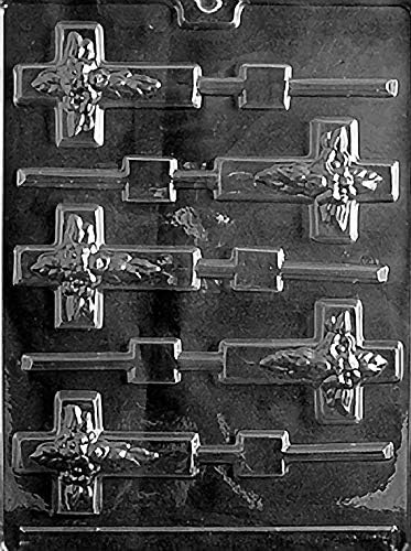 Miniatura 2 de Moldes de chocolate con flores cruzadas, molde para paletas de chocolate, yeso de comunión, moldes de plástico de 8 x 10 14 pies.