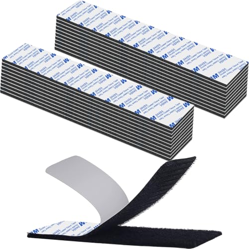 Pad Biadesivo, Nero Nastro Biadesivo Extra Forte Riutilizzabile 20 pezzi Rettangolo Stretch Adesivo 2 x 10cm per Articoli Da Incollare