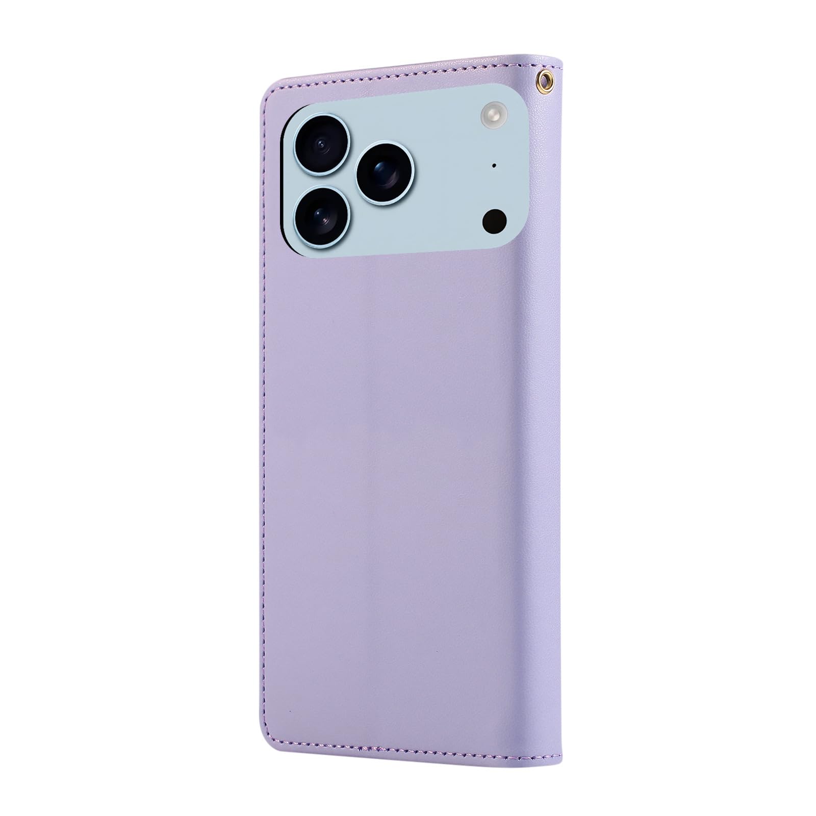 Etui crossbody do iPhone 17 Pro Max/17 Pro/17 Air/17, etui z klapką z uchwytem na karty, podpórka, stylowa skórzana osłona, fioletowe, 17