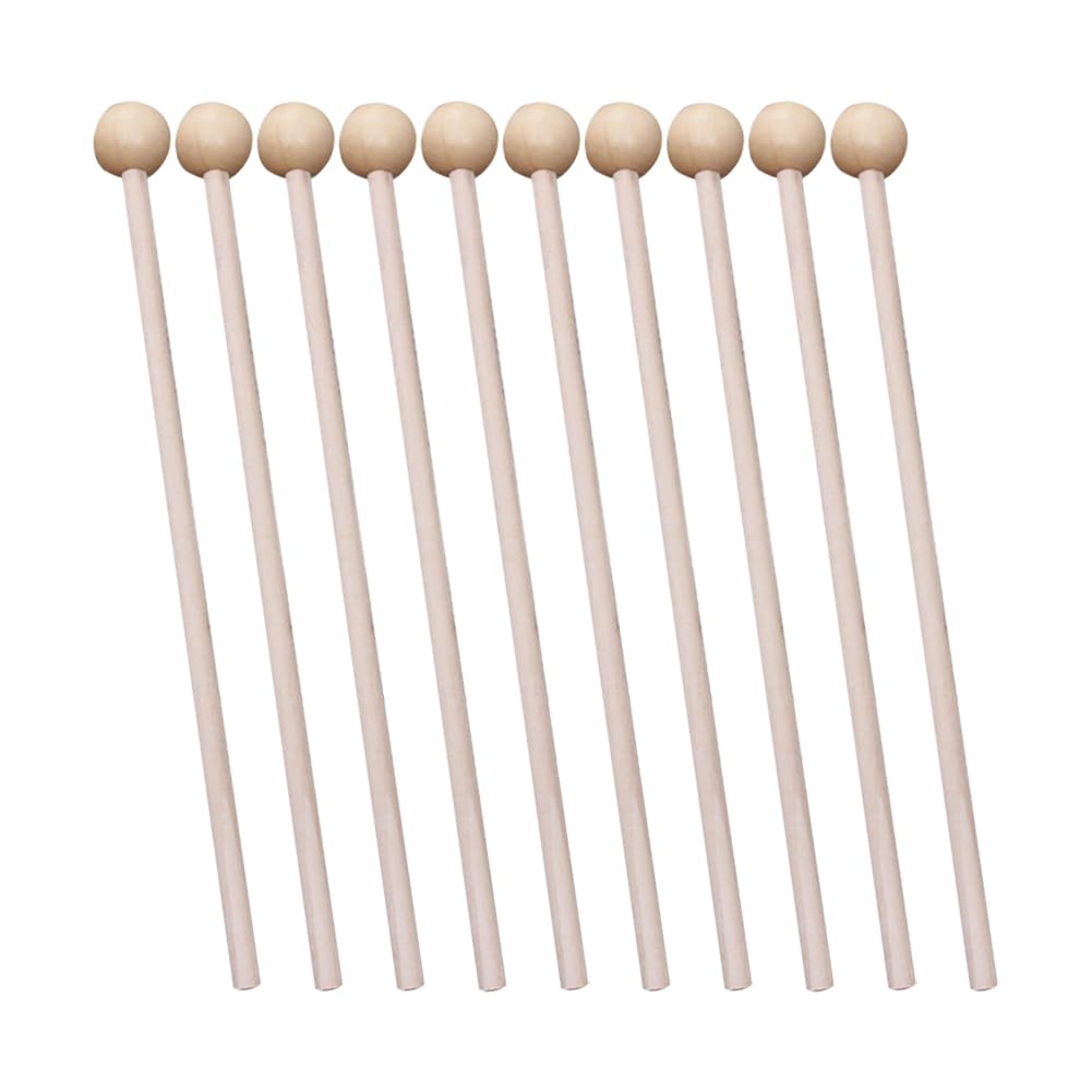 ccHuDE 10 Pcs 21cm Wooden Percussion Sticks Xylophone Wood Sticks Musical Rhythm Sticks Long Wood Drumsticks for Musical Instruments