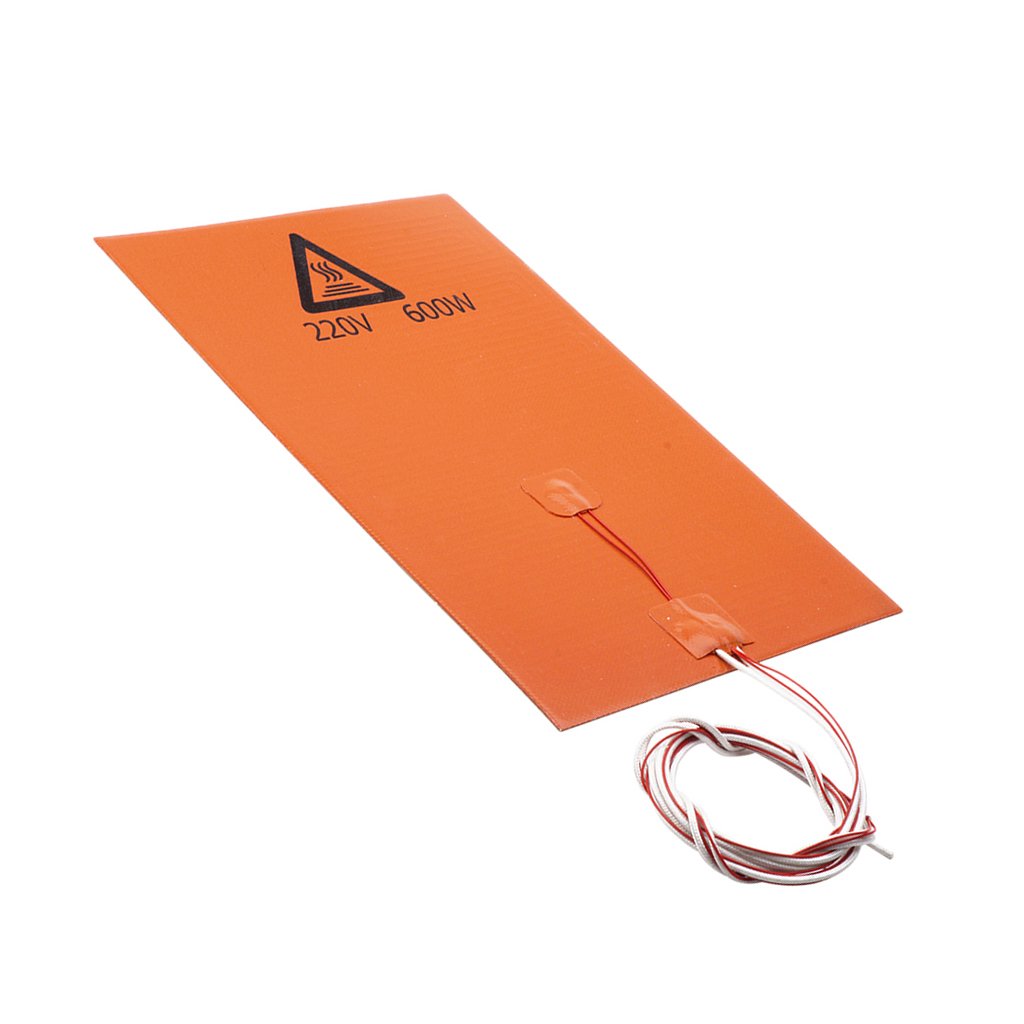 Alfombrilla Calefactora de Silicona para Impresora 3D para Cama Caliente, Almohadilla Calefactora, Pieza Calefactora, Calentamiento Rápido, Larga Vida, 200x300x3mm600w