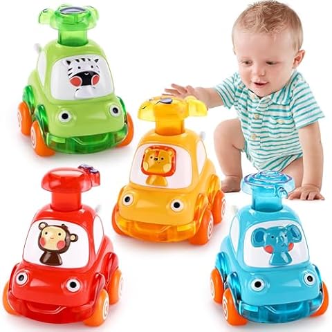 Cars Toys for 1 Year Old Boy Birthday Gift: Press and Go Toys Cars for Toddlers 1-3 Baby Toys 12-18 Months Toddler Toys Age 1-2 One Year Old Boy Toys First Birthday Gifts for 1-3 Year Old Boys Girls Cover
