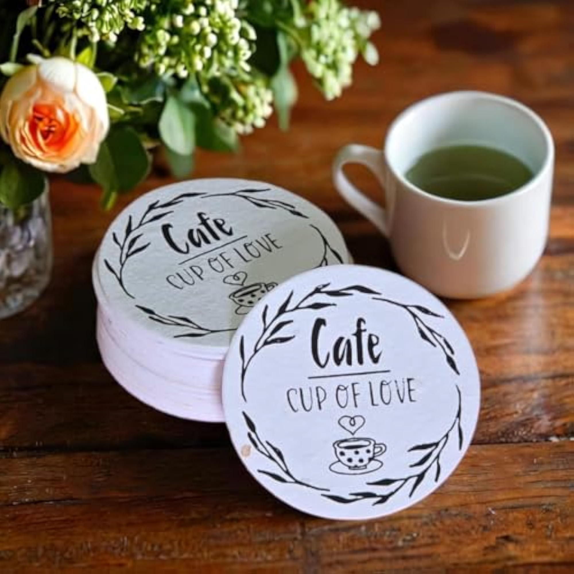 Plantable Seed Paper Coasters, 3.5" Diameter