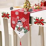 Hopeholic テーブルランナー クリスマス レッド テーブルセンター 赤 おしゃれ 食卓飾り クリスマス飾り 33cm×180cm