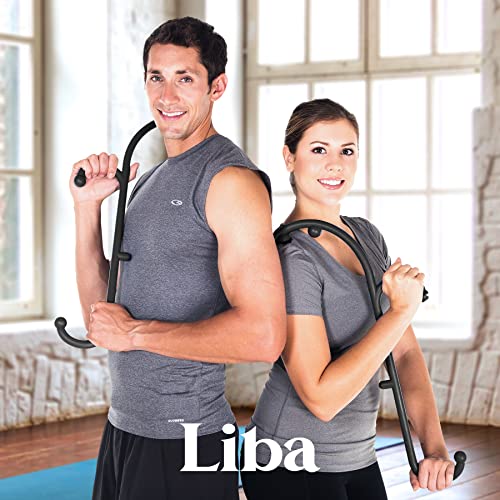 LiBa Back, Neck and Foot Massager for Trigger Point Fibromyalgia Pain Relief and Self Massage Hook Cane Therapy, Back Scratcher, Black — Gift for Men and Women, White Elephant Gifts, Stocking Stuffers by LiBa - Image 6