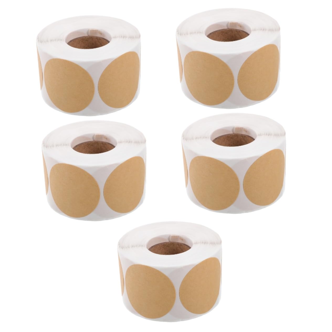 Gadpiparty 5 Rollen Etiketten zum Organisieren Aufkleber süße Klebeetiketten klebrig entfernbare Etikett für Kerzenglas leere leere klebe Kraftpapier