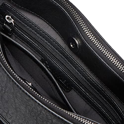 Calvin Klein Sonoma Bubble Lamb Novelty Messenger Crossbody, black/silver, One Size3